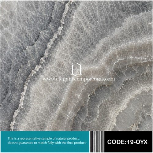 ONYX GREY C-C Natural Onyx Stone Slab